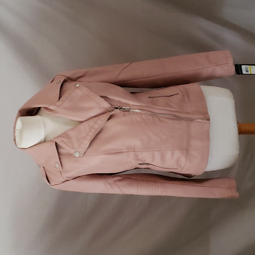 NEW Guess Faux Leather Asymmetrical Moto Jacket
